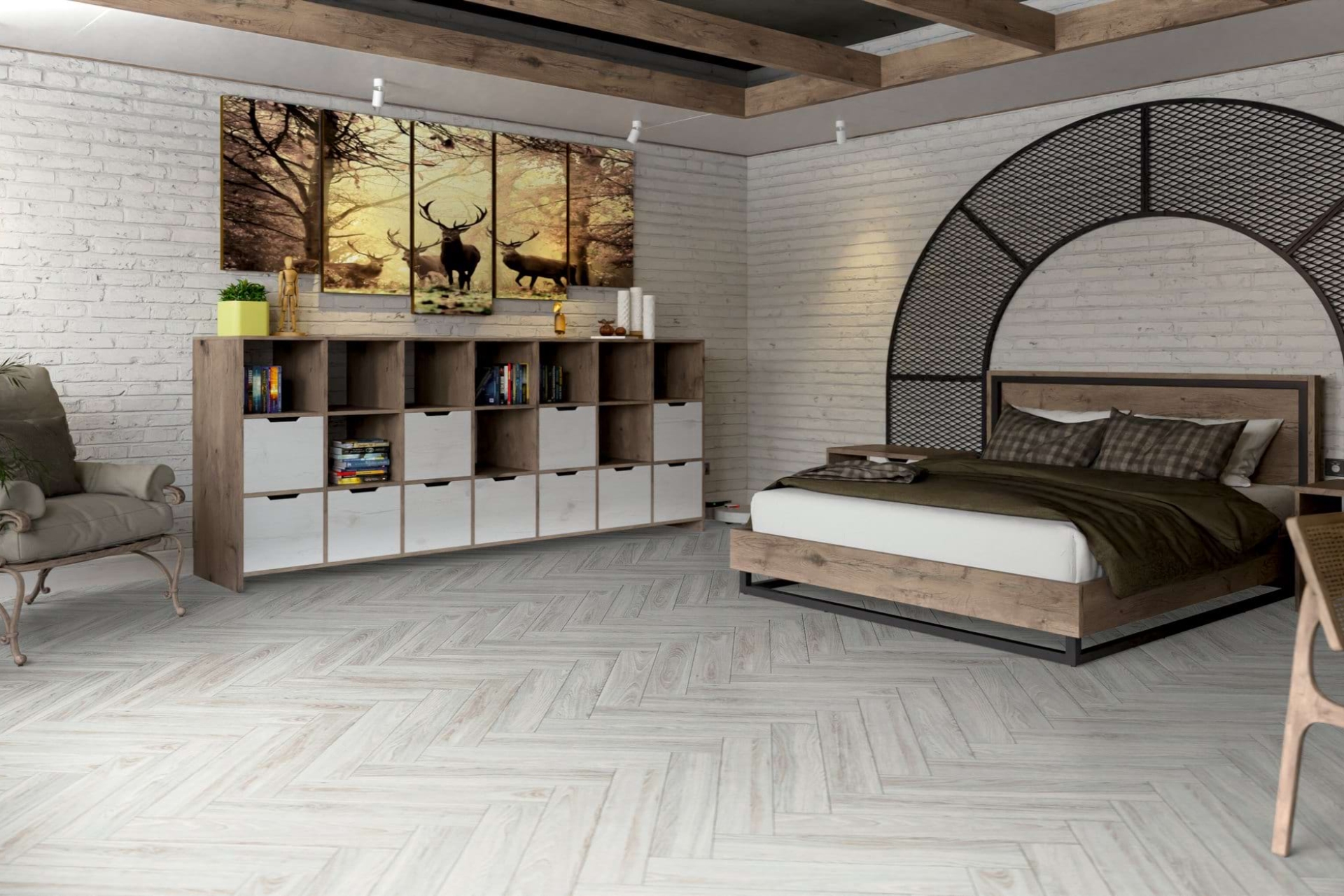 Инженерный паркет «Damy Floor» Ванильный (укладка елочкой) — купить в Нефтекамске