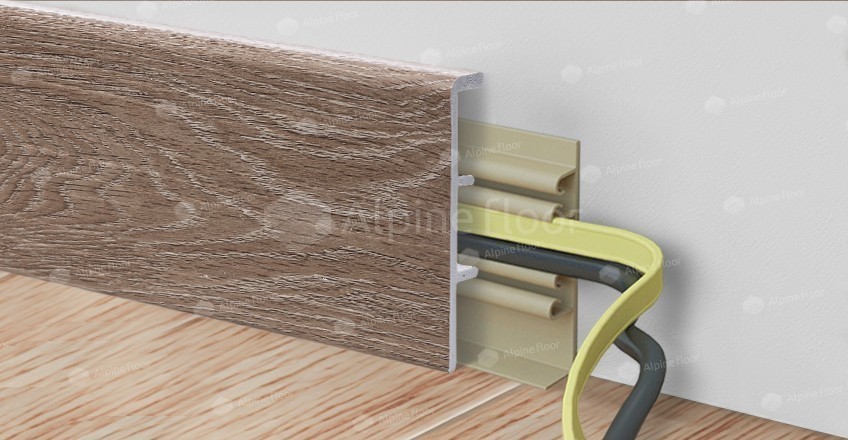 Напольный плинтус Rico Concept 80 Дуб каньон кремовый (2200*20*80 мм) — купить в Нефтекамске