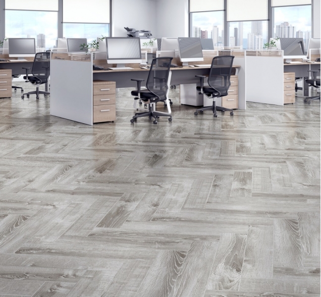 Виниловый ламинат SPC "Cronafloor" Herringbone Дуб Страсбург (640*128*4,5 мм) — купить в Нефтекамске