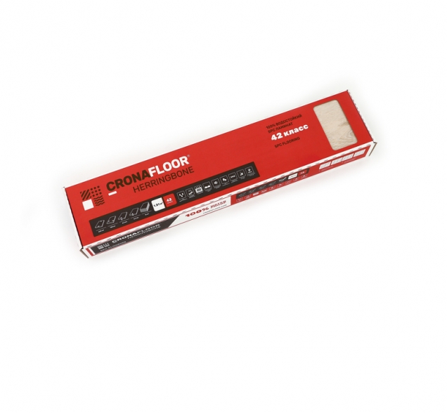 Виниловый ламинат SPC "Cronafloor" Herringbone Дуб Реймс (640*128*4,5 мм) — купить в Нефтекамске