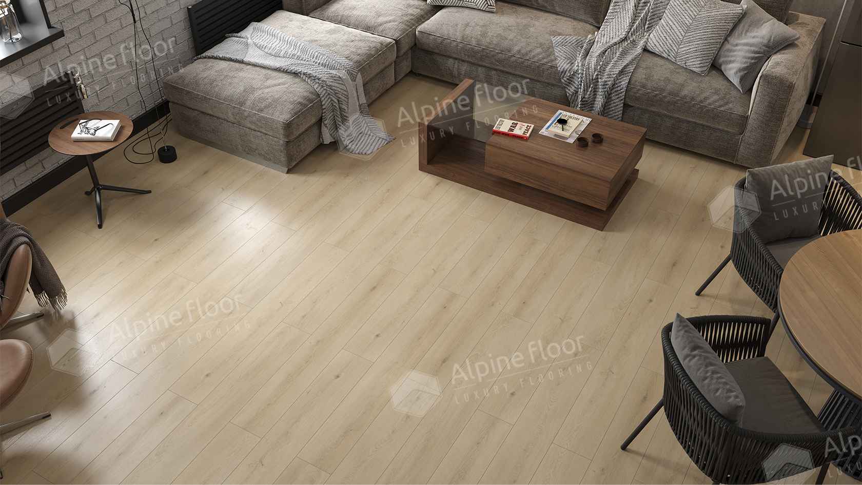 Кварцвиниловая плитка LVT "Alpine Floor" Кипарисовая (1219,2*184,15*2,5 мм) — купить в Нефтекамске