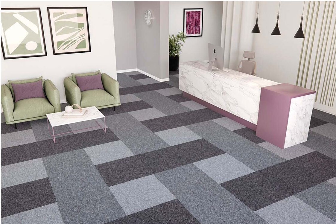 Ковровая плитка "Bonkeel" Space Grey (500*500*5,9 мм) — купить в Нефтекамске